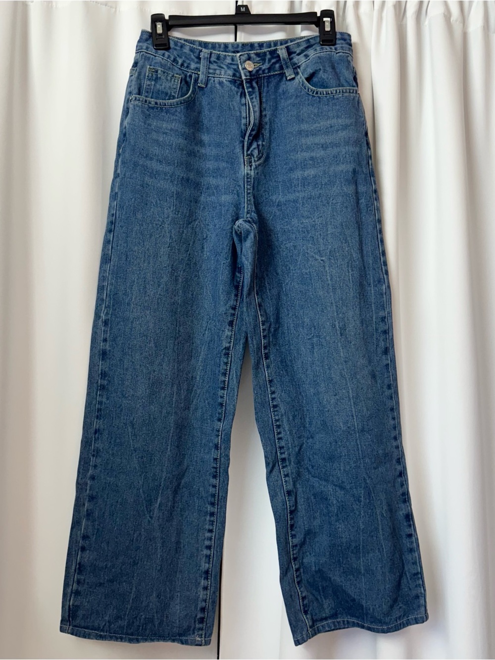 DAZY Blue High Waisted Wide-Leg Casual Jeans